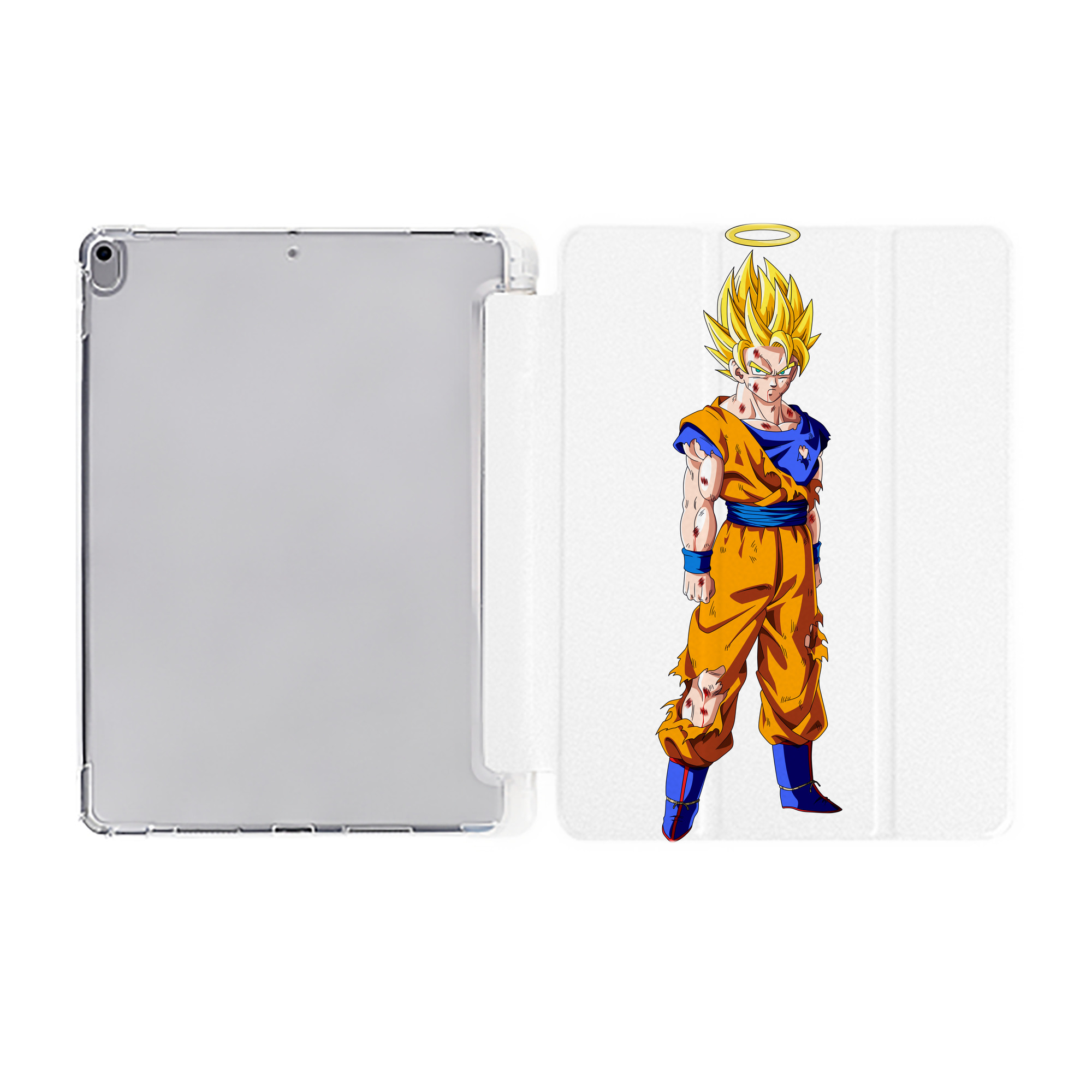 （画像用） ドラゴンボール 孫悟空（そん ごくう）Son Goku カカロット DRAGON BALL Kakarotto IPad ケース ペン収納付き 三つ折りスタンド PUレザー×シリコン 対応機種9.5/10.5/10.9インチ